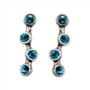 Pendientes rectos de 4 cristales