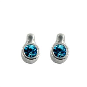 Pendientes medio palo arriba con cristal