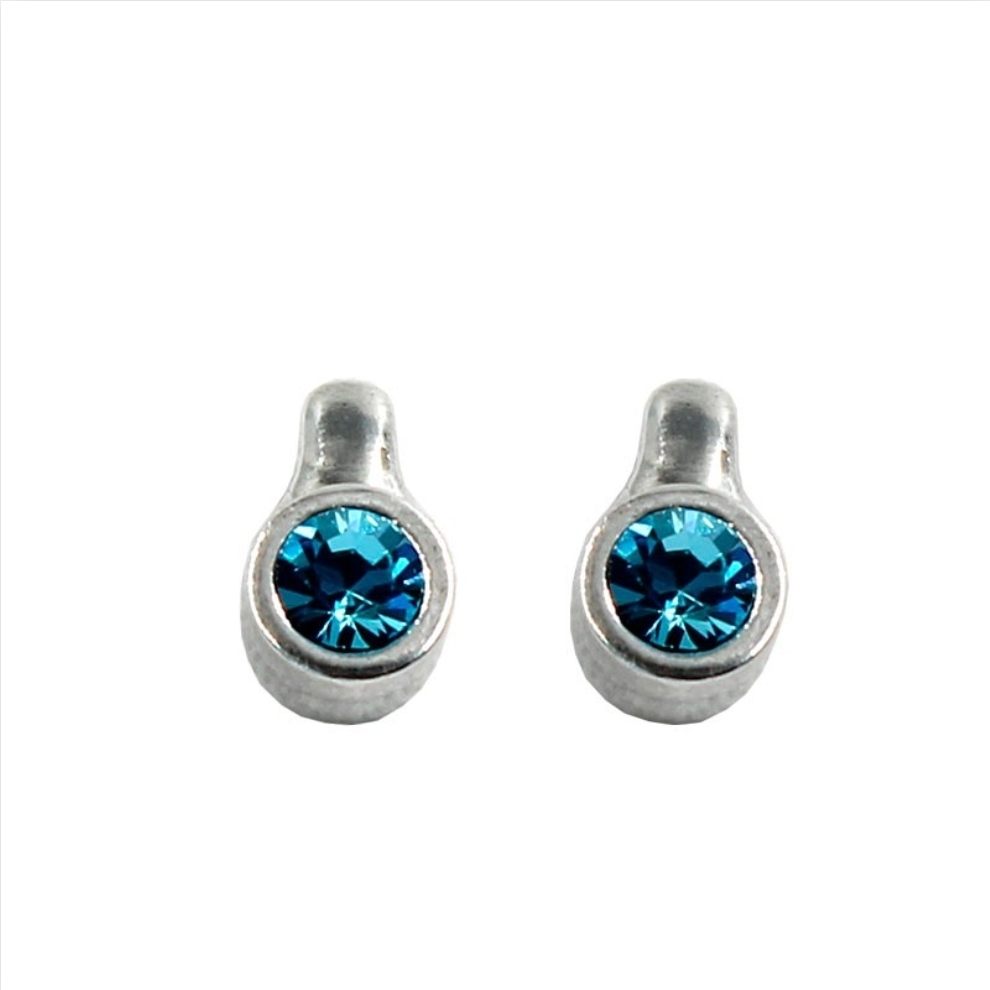 Pendientes medio palo arriba con cristal