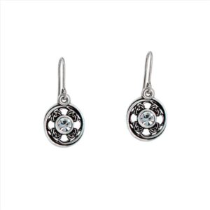 Pendientes gipy redondos labrados con cristal