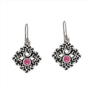 Pendientes gipy cuadrados filigrana con cristal