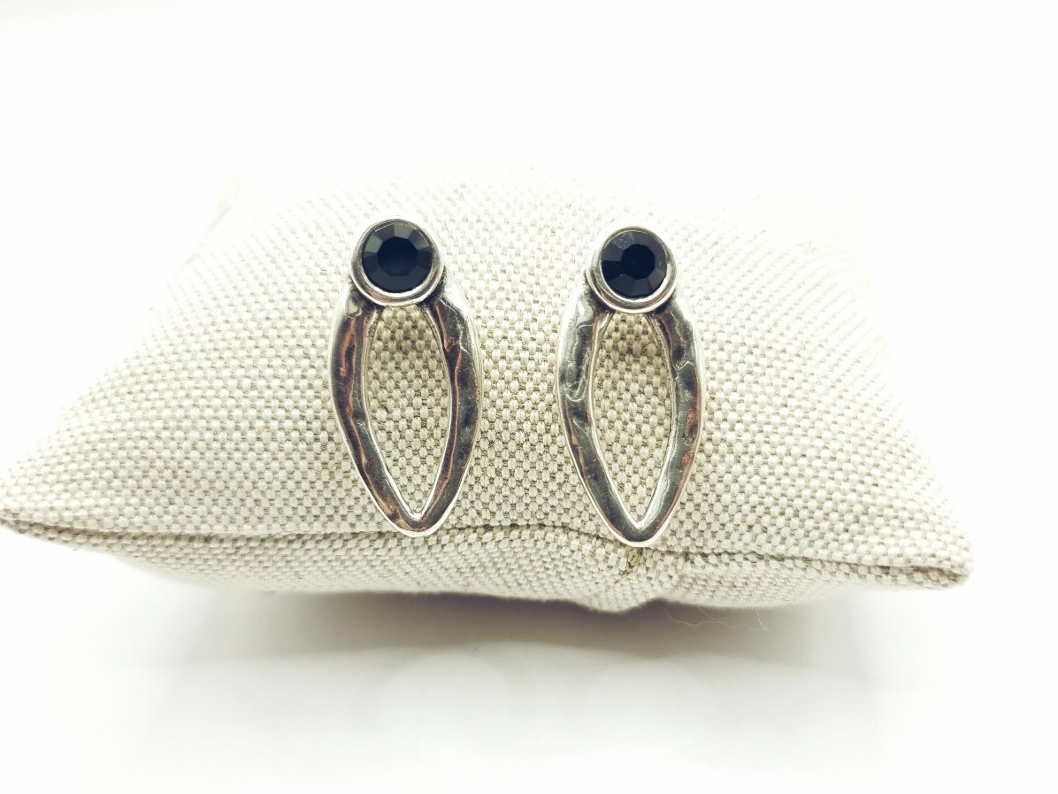 Pendientes oval con cristal - Imagen 2