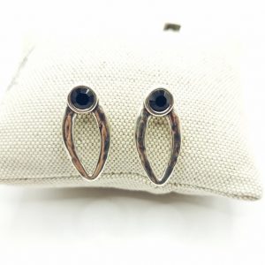 Pendientes oval con cristal