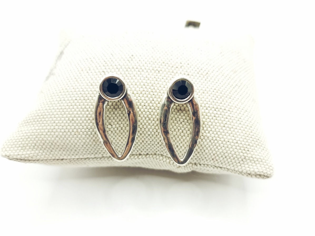Pendientes oval con cristal