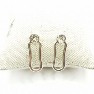 Pendientes ovalados con cristal