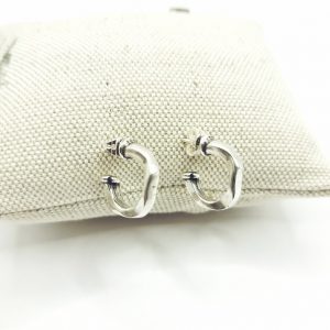 Pendientes aro machacado de zamak