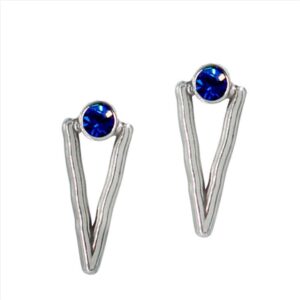 Pendientes punta con cristal arriba