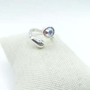 Anillo cristal tornasol con bola