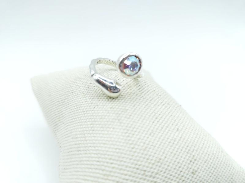 Anillo cristal tornasol con bola