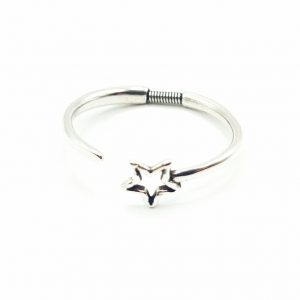 Pulsera rígida de zamak con estrella
