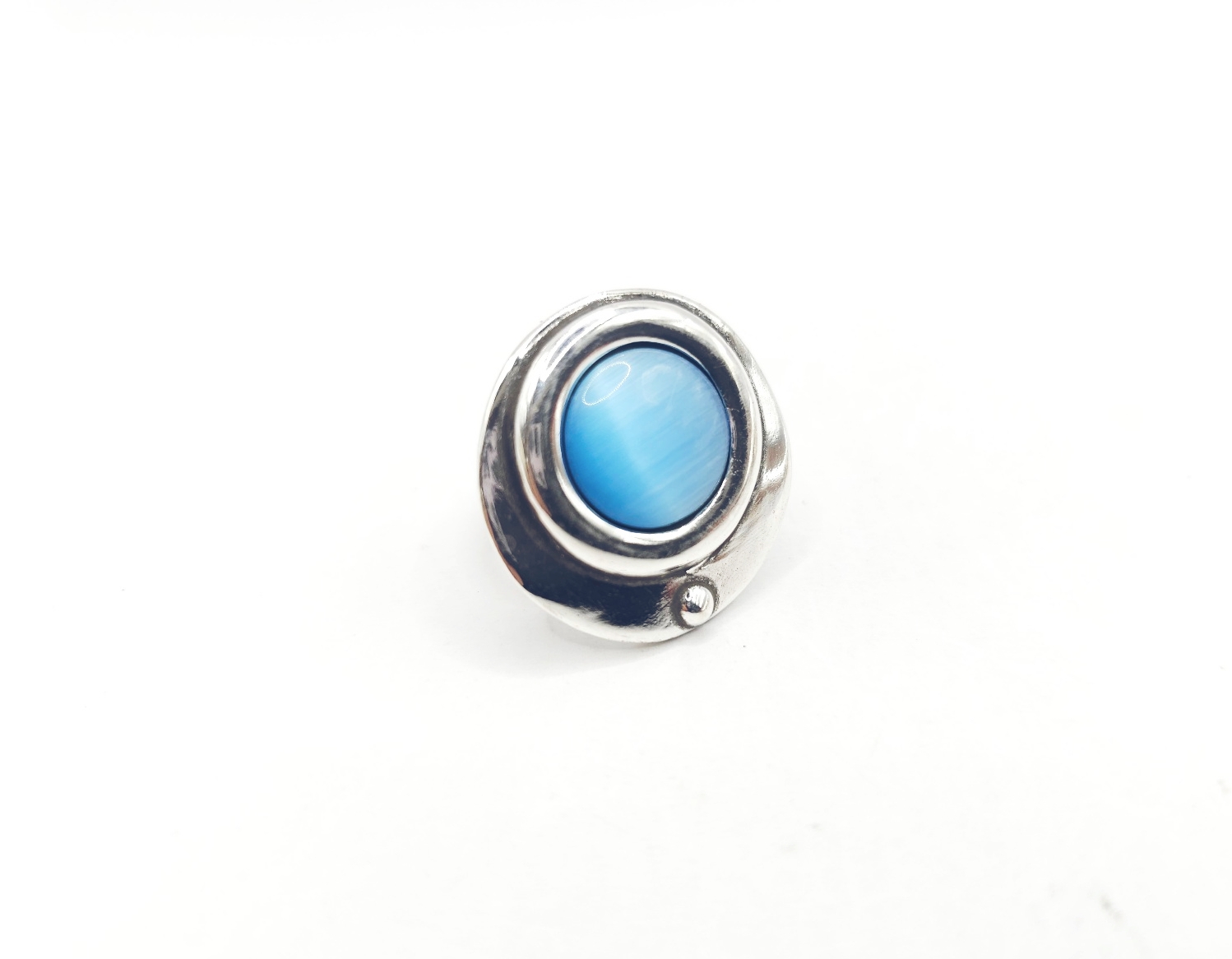 Anillo redondo con piedra ahumada - Imagen 5