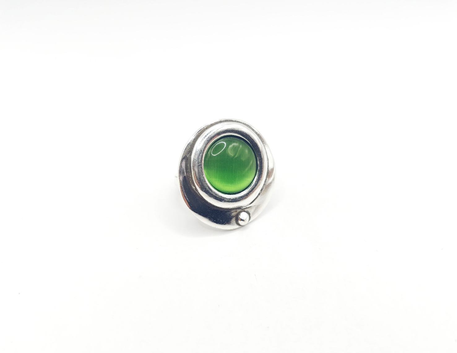 Anillo redondo con piedra ahumada - Imagen 6