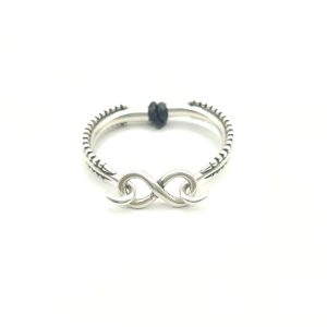 Pulsera de cuero con media caña de zamak