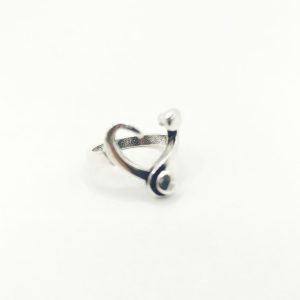 Anillo corazón abierto