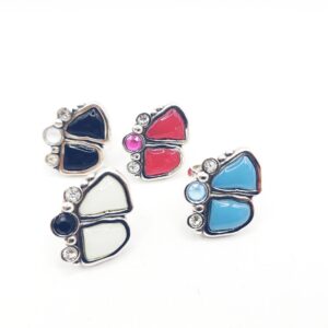 Anillo piedra doble y cristales