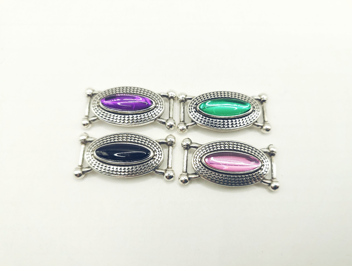 Pulsera de cuero con conector ovalado - Imagen 5