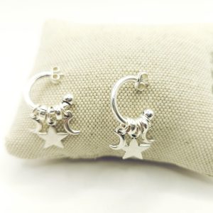 Pendientes de aro y colgantes