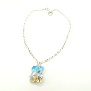 Collar de cadena2 con oso de cristal