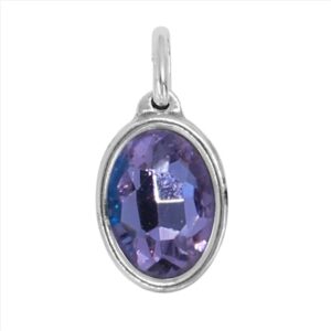 Colgante ovalado de cristal