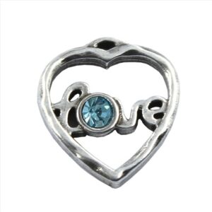 Colgante corazon con cristal