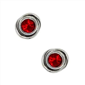 Pendientes redondo olas con cristal