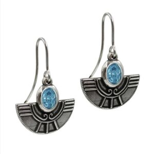Pendientes gipy de diseño indio con cristal ovalado