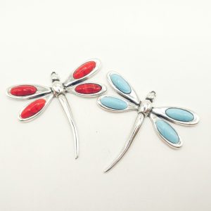 Colgante libélula de cristal de murano