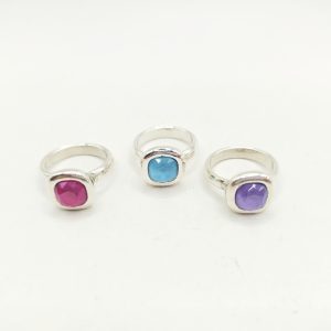 Anillo cristal cuadrado 8x8