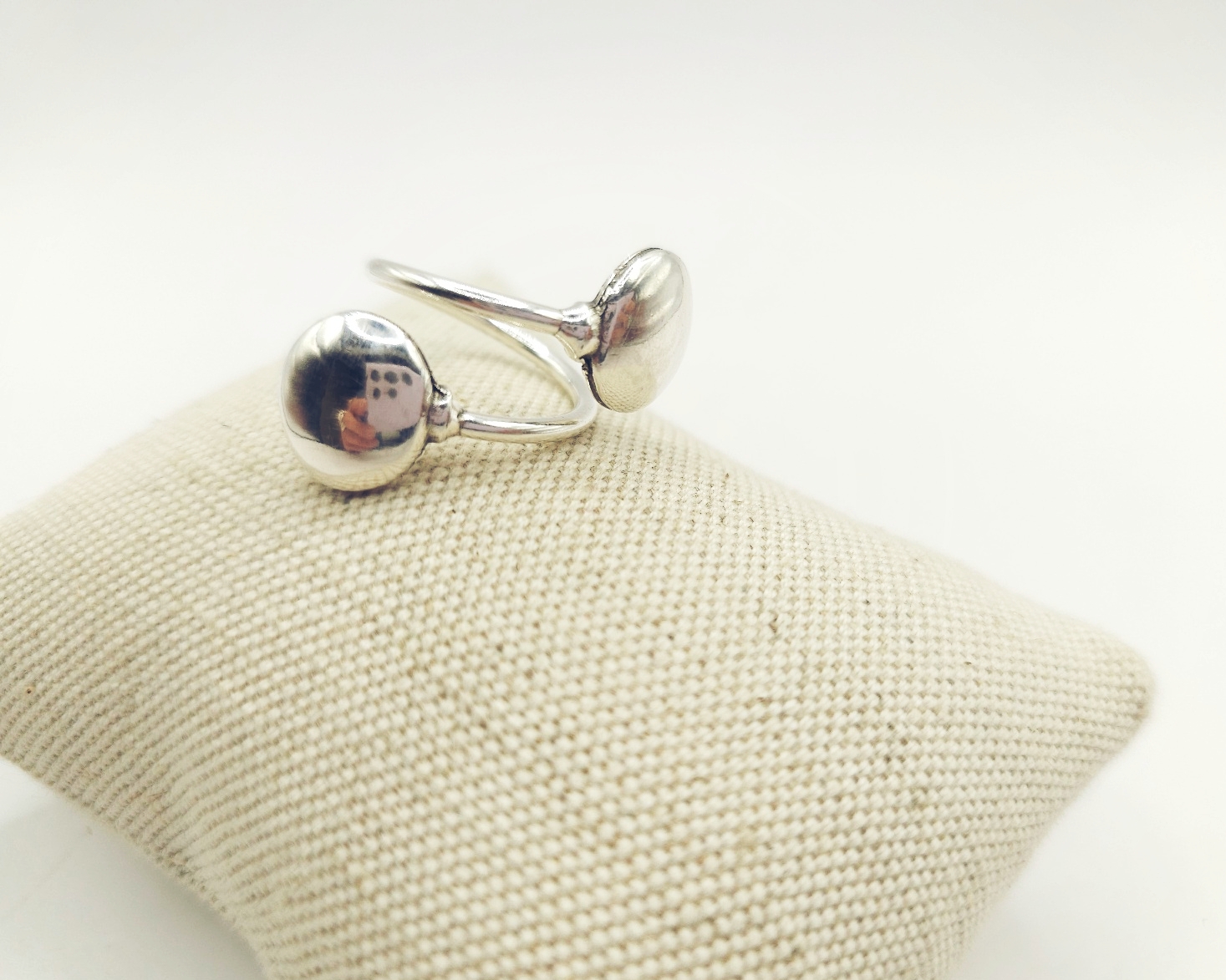 Anillo doble bola aplastada - Imagen 2
