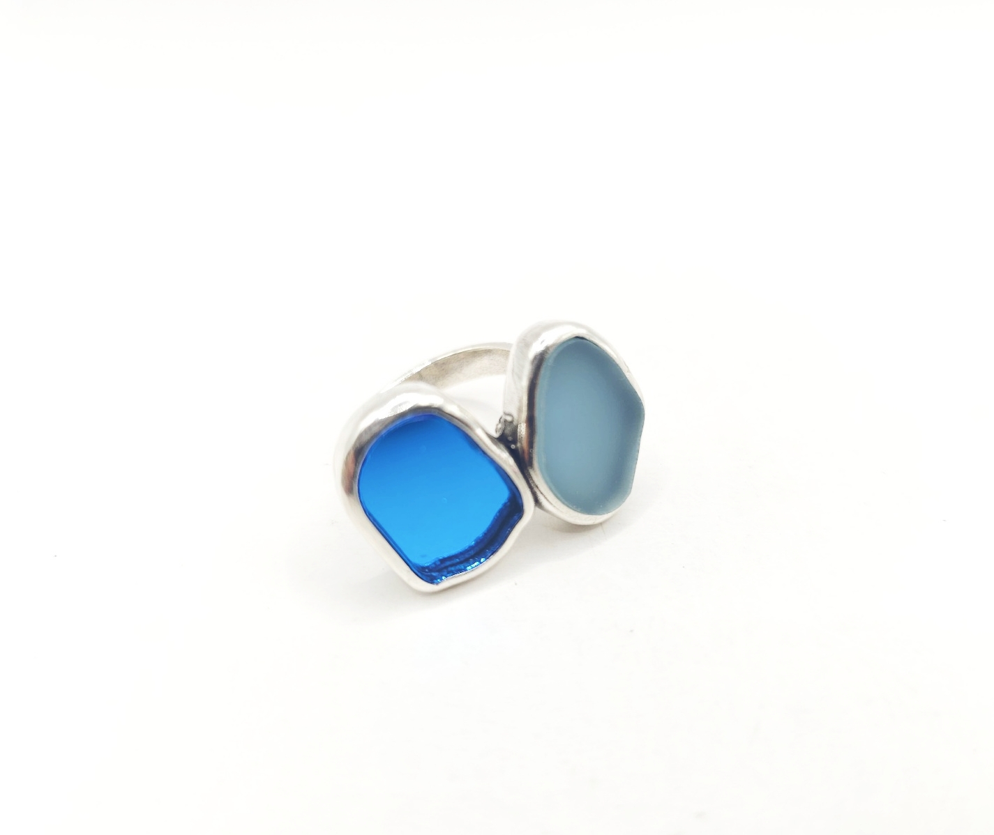 Anillo doble cristal espejado - Imagen 5
