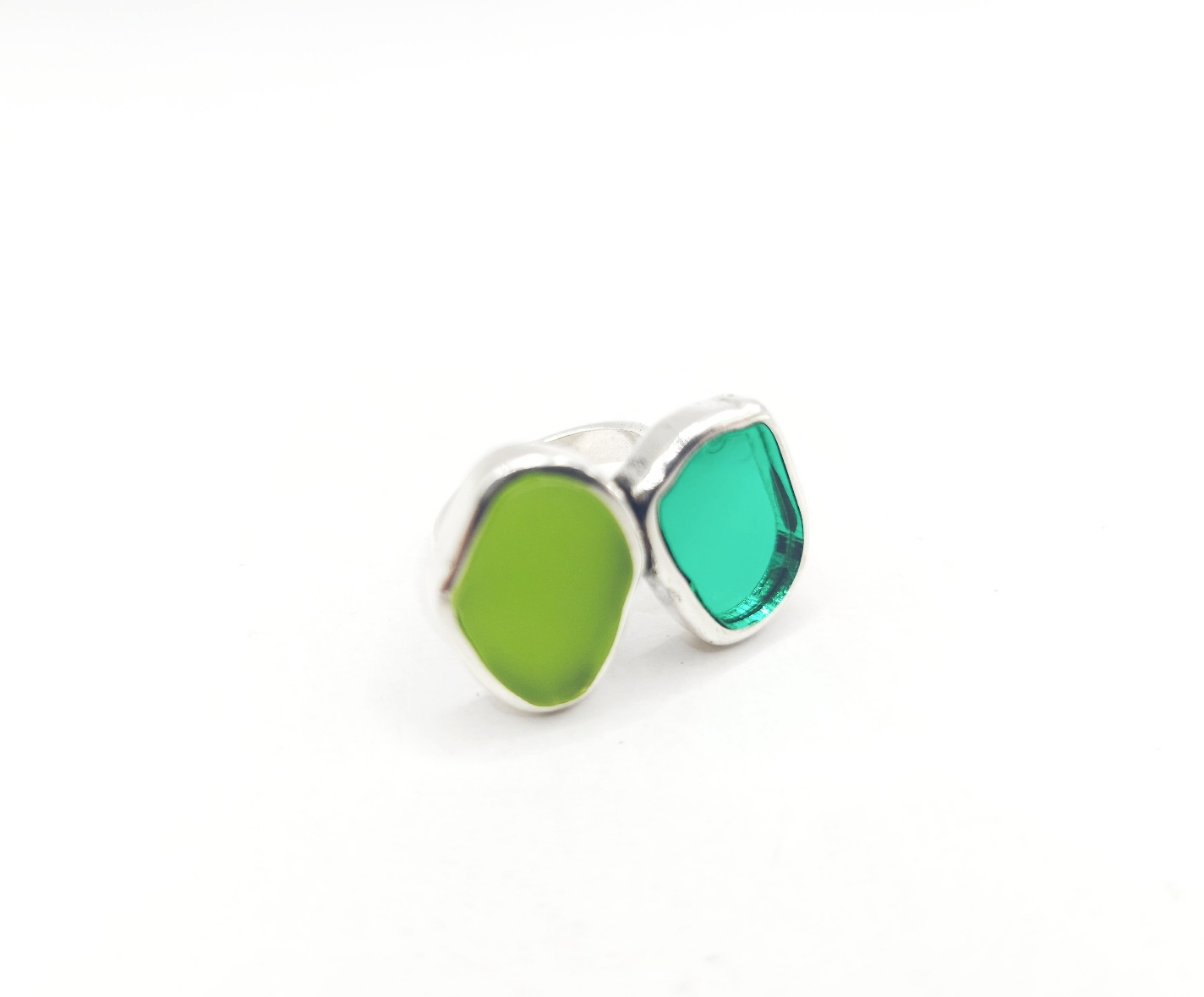 Anillo doble cristal espejado - Imagen 4
