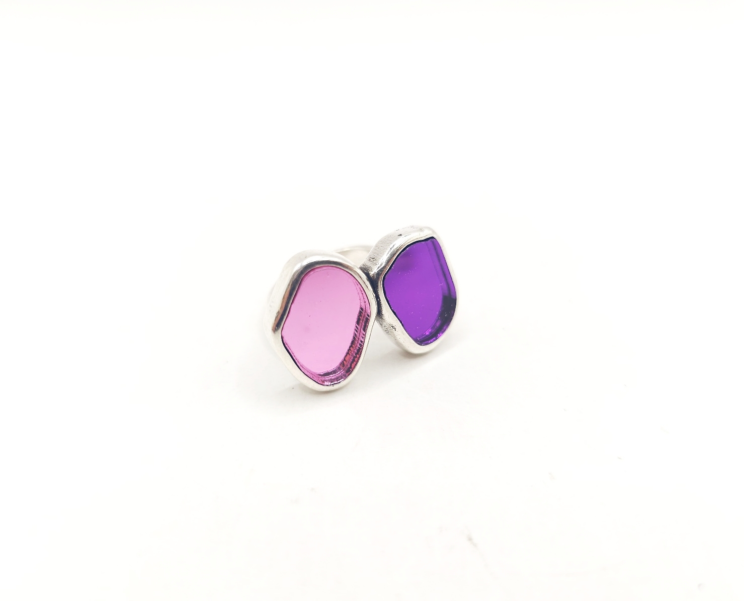 Anillo doble cristal espejado - Imagen 7