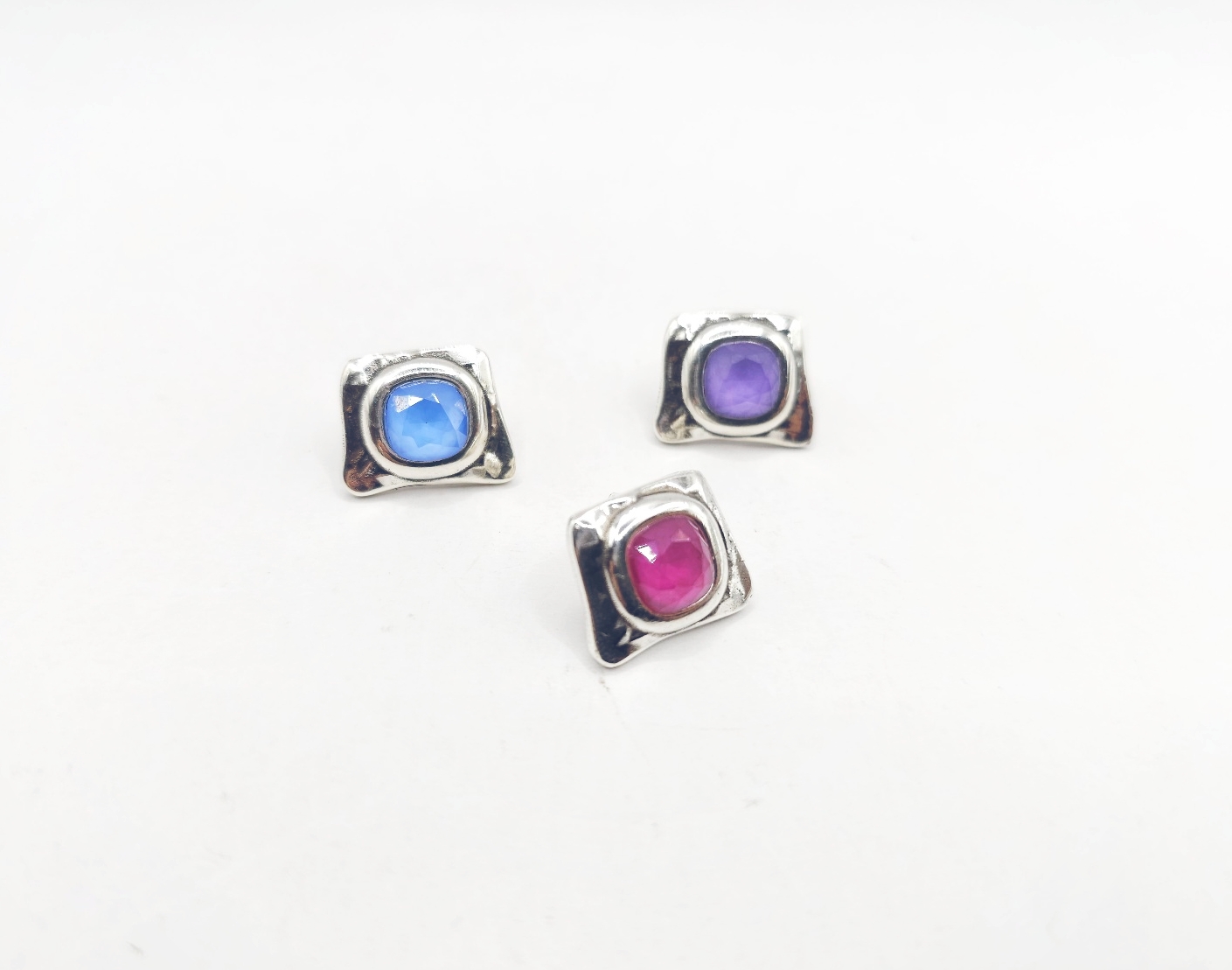 Pendientes cuadrados cristal 8x8 - Imagen 2