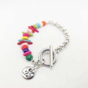 Pulsera de cadena4 con chips de colores