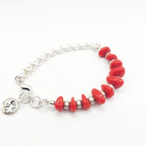 Pulsera de cadena4 y chips con bolas