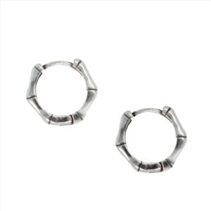 Pendientes aros bambu