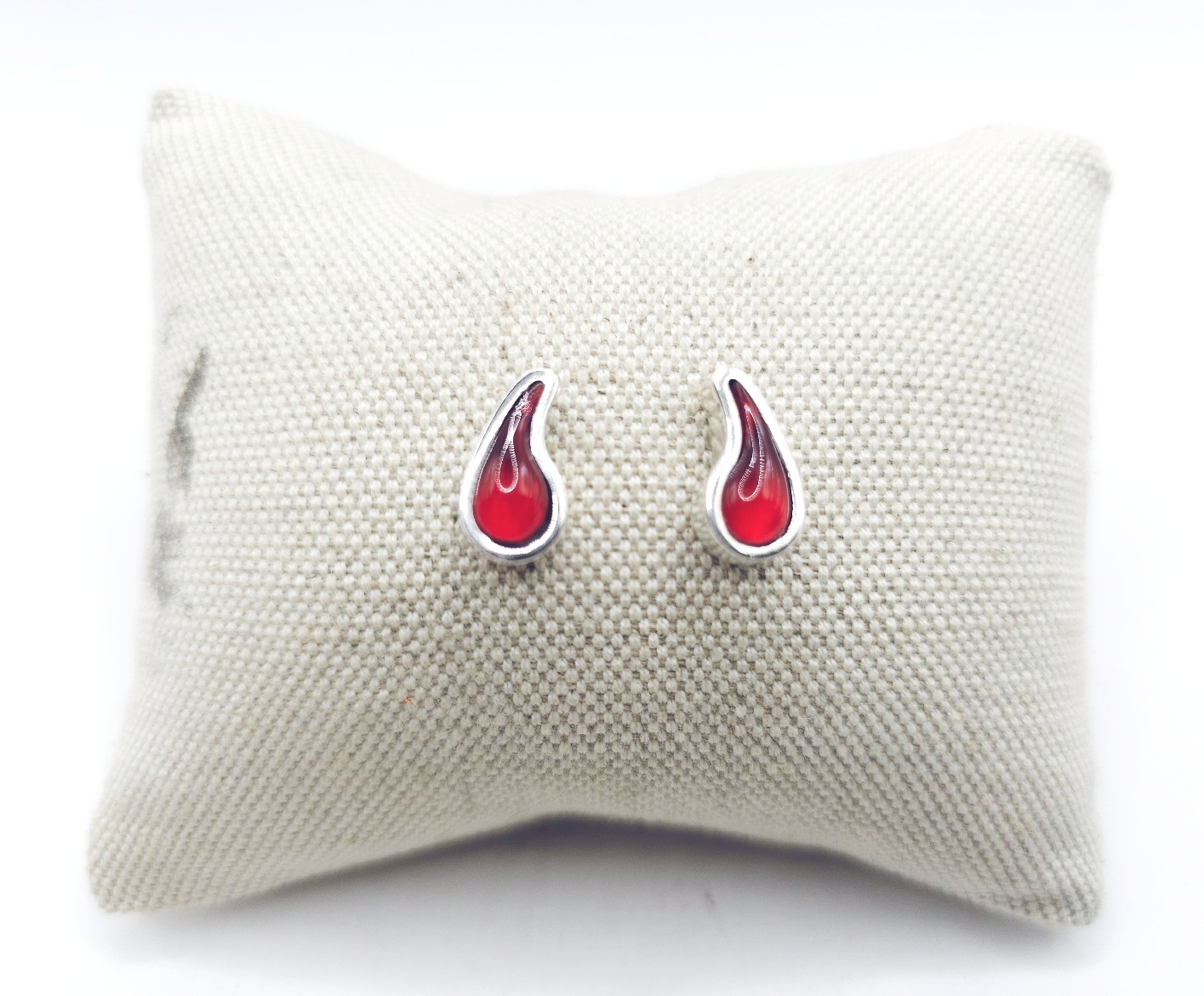 Pendientes gotas de cristal nacarado - Imagen 3