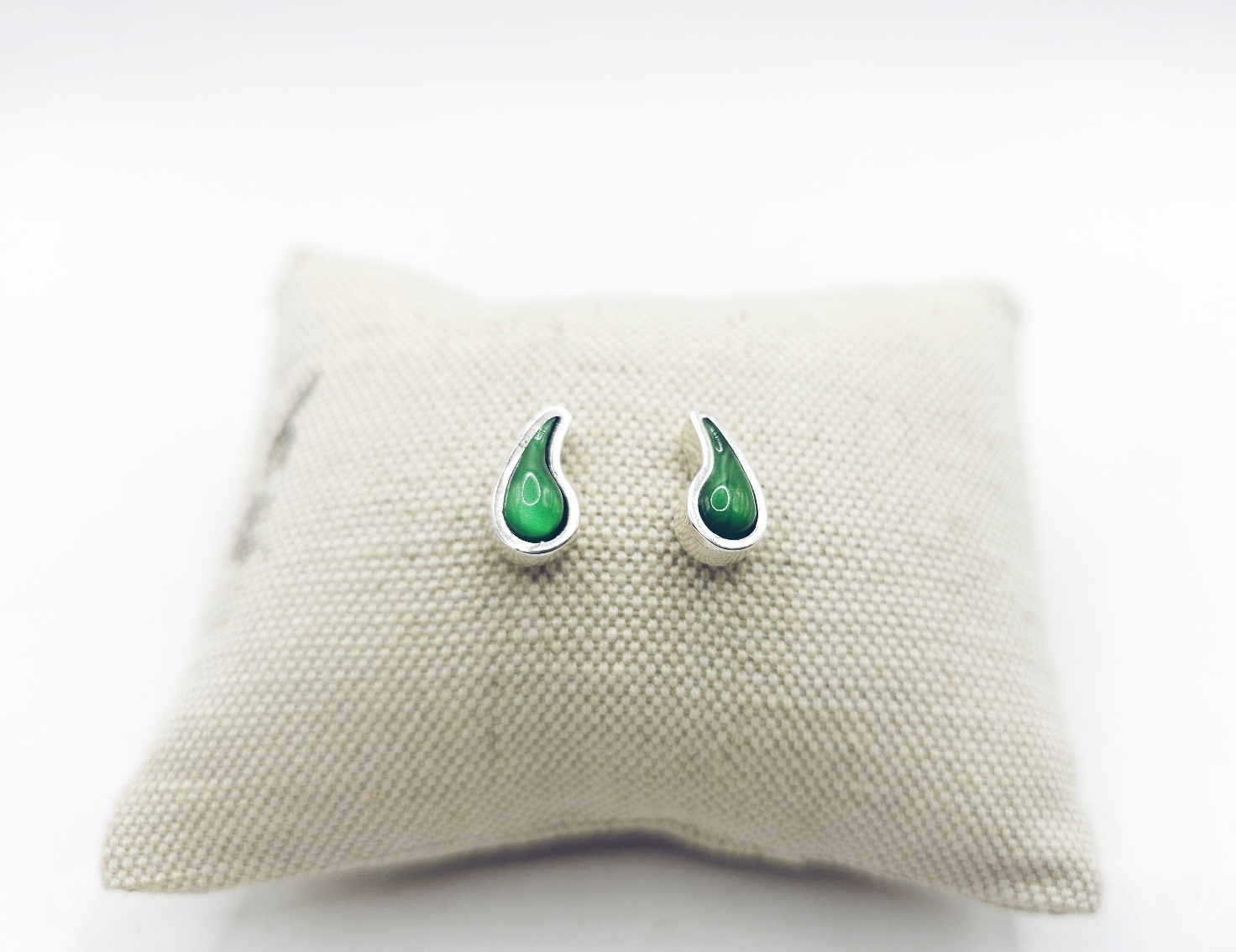Pendientes gotas de cristal nacarado - Imagen 2
