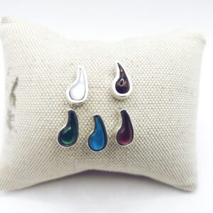 Pendientes gotas de cristal nacarado