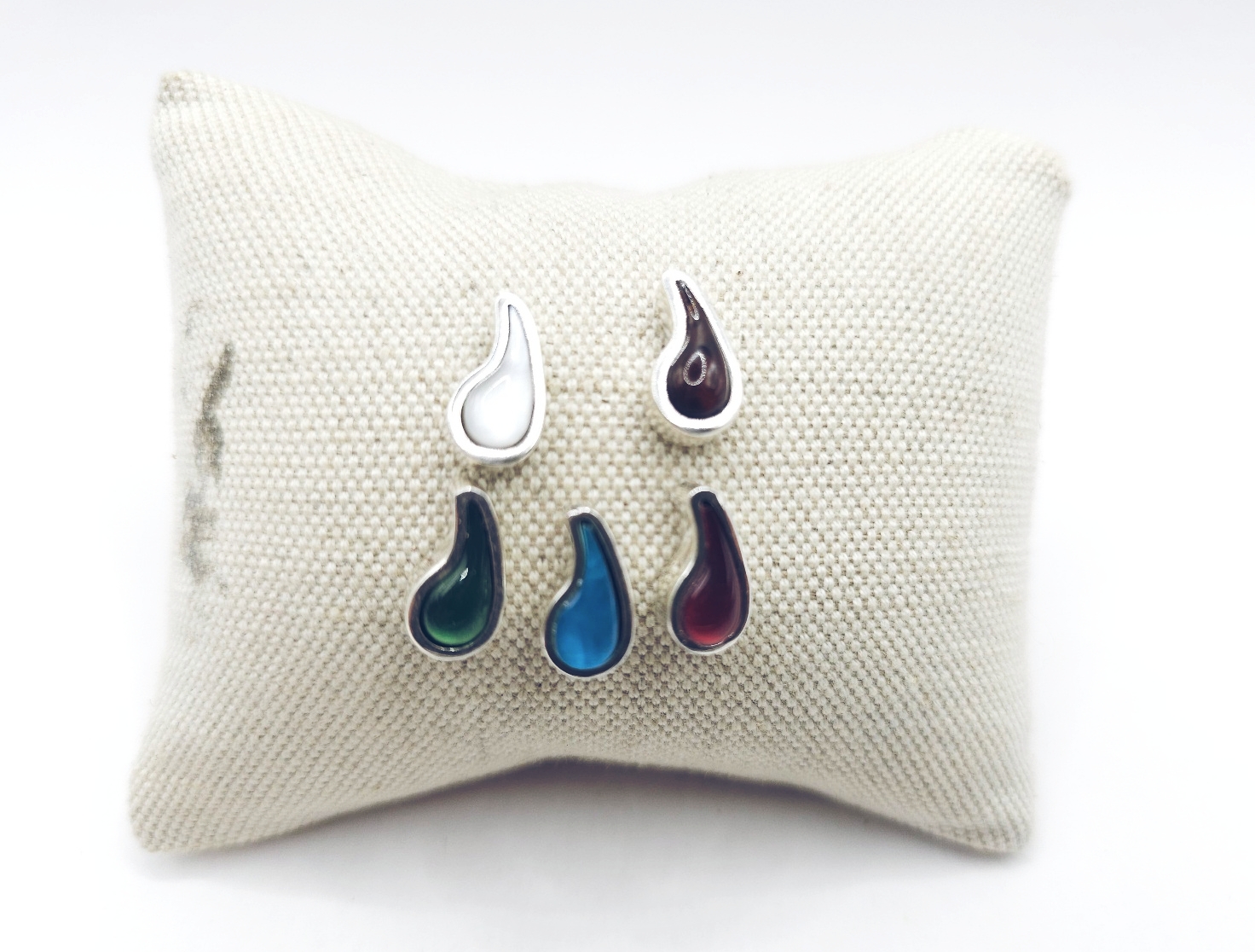Pendientes gotas de cristal nacarado