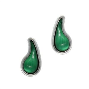 Pendientes gotas de cristal nacarado