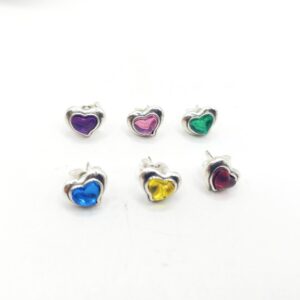 Pendientes corazon cristal