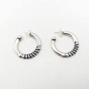 Pendientes aros rallados