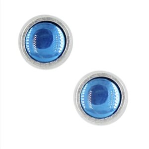 Pendientes redondos con cristal espejado