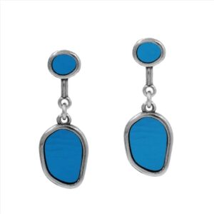 Pendientes irregulares de cristal espejado