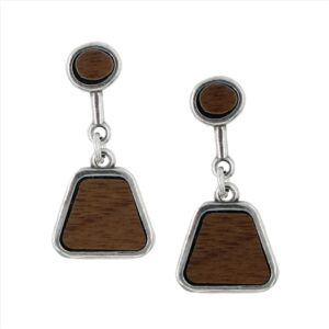 Pendientes piramide de cristal espejado