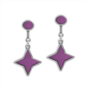 Pendientes de estrella con cristal espejado