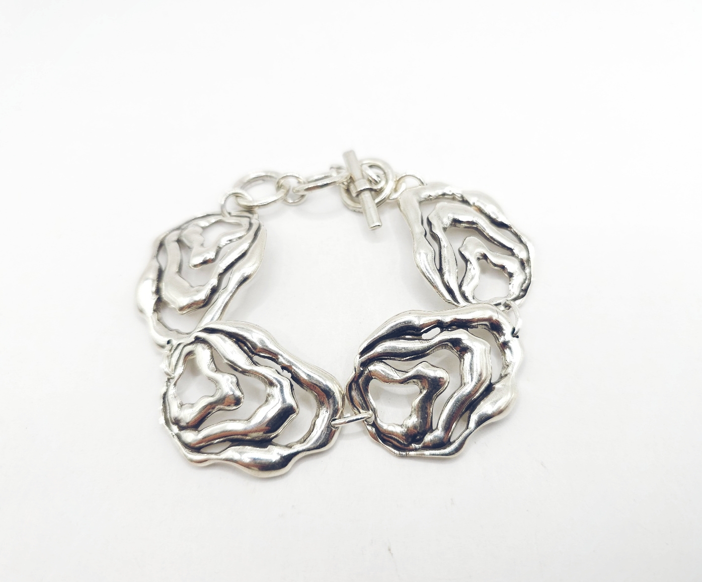 Pulsera hoja irregular grande
