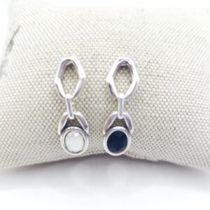 Pendientes huecos con cristal