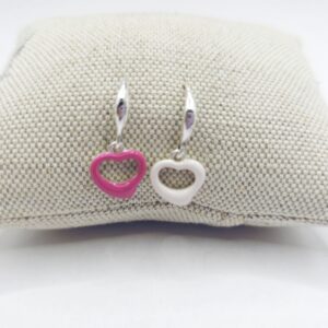 Pendientes corazon esmaltado